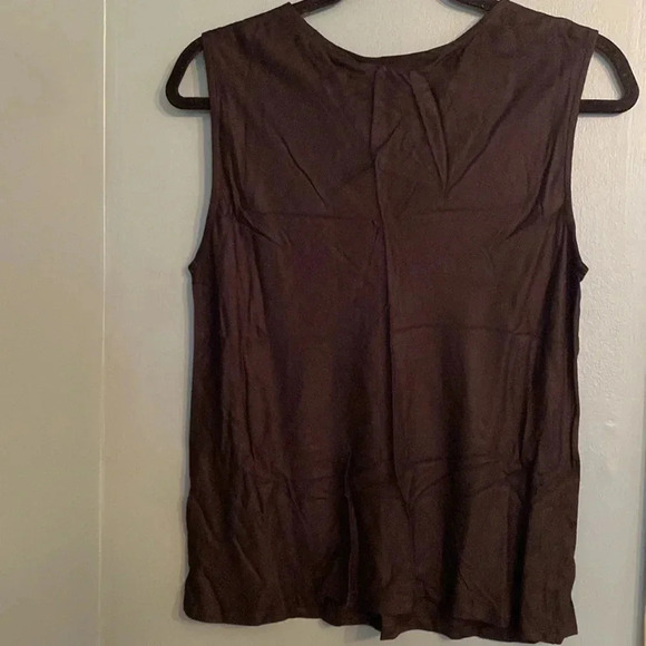 April Cornell basic black tank - v neck - sleeveless - size medium - like new - Picture 4 of 4